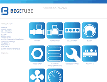 Tablet Screenshot of producten.begetube.com